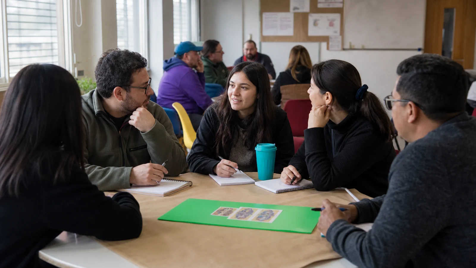Estudiantes de Trabajo Social en una práctica profesional en un centro comunitario